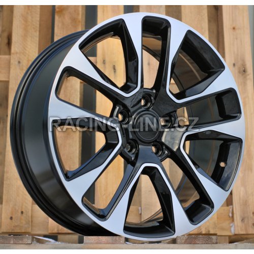 Alu kola Racing Line B5536, 20x8 5x127 ET50, černá + leštění