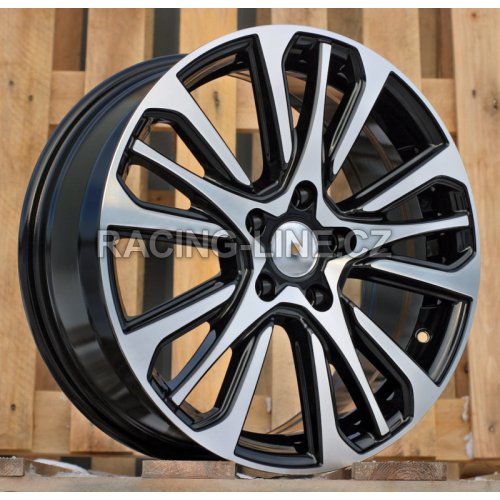 Alu kola Racing Line Y0057, 17x7 5x114.3 ET43, černá + leštění