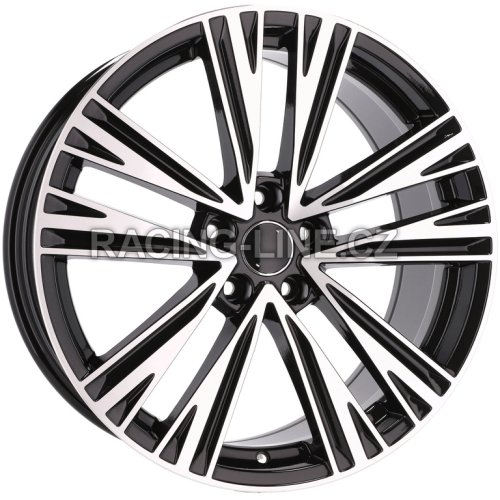 Alu kola Racing Line B1424, 18x8 5x112 ET39, černá + leštění