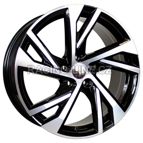 Alu kola Racing Line FE183, 18x8 5x108 ET50, černá + leštění