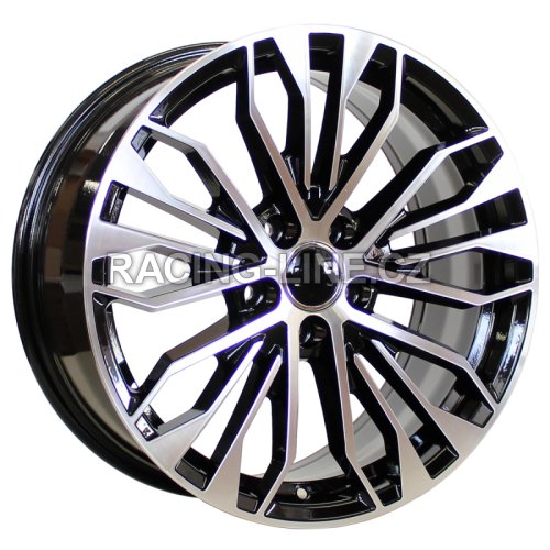 Alu kola Racing Line B1096, 18x8 5x112 ET39, černá + leštění