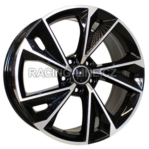 Alu kola Racing Line B1566, 18x8 5x112 ET39, černá + leštění