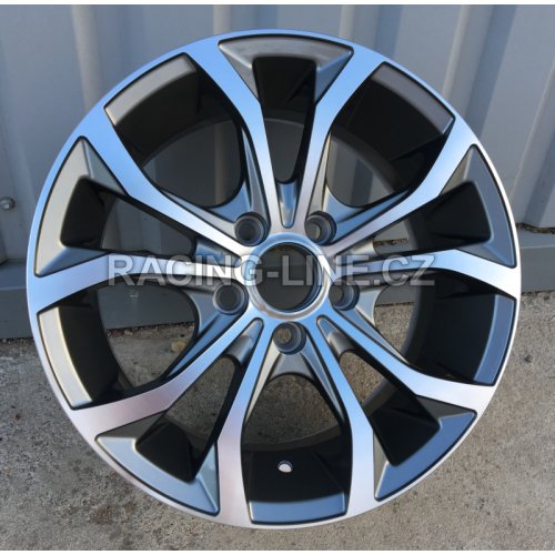 Alu kola Racing Line LU250, 15x6.5 5x105 ET40, šedivá + leštění