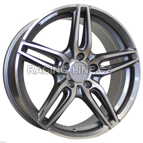 Alu kola Racing Line XE225, 19x9.5 5x112 ET43, šedivá + leštění