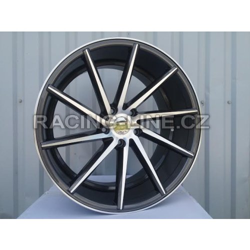 Alu kola Racing Line XF096, 19x9 5x120 ET35, šedivá + leštění