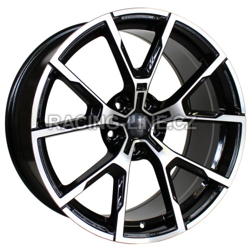 Alu kola Racing Line B5601, 19x8 5x112 ET27, černá + leštění