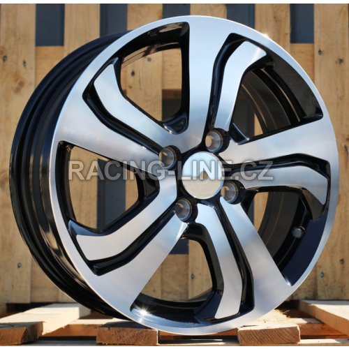 Alu kola Racing Line L1236, 15x6 4x100 ET53, černá + leštění