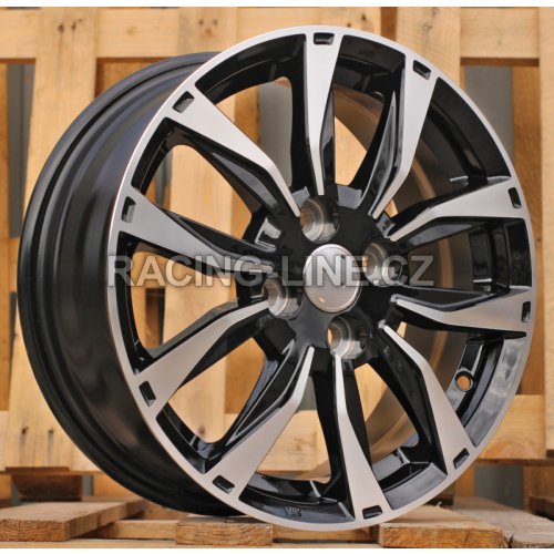 Alu kola Racing Line SW301, 15x6 4x100 ET45, černá + leštění