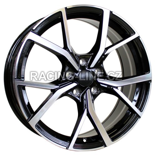 Alu kola Racing Line B5801, 17x7 5x112 ET40, černá + leštění