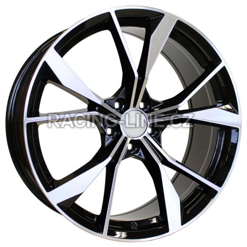 Alu kola Racing Line B5808, 18x7.5 5x112 ET45, černá + leštění