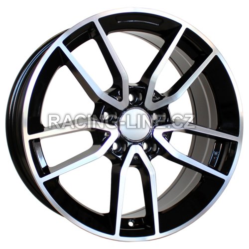 Alu kola Racing Line B5461, 19x8 5x112 ET43, černá + leštění