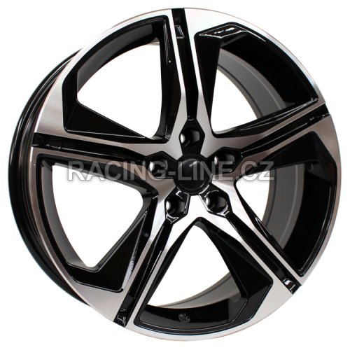 Alu kola Racing Line B5817, 18x7.5 5x112 ET46, černá + leštění