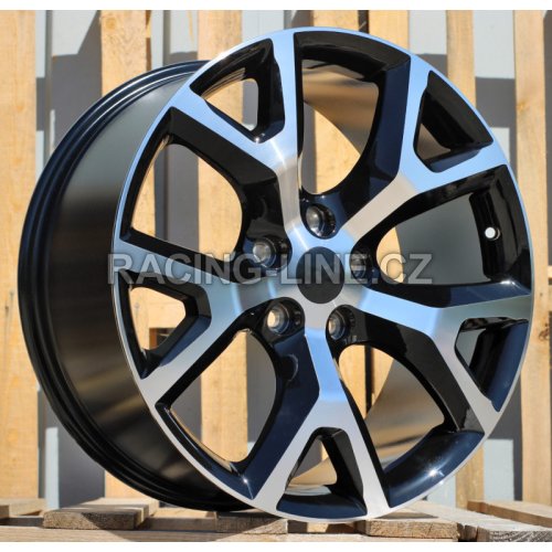 Alu kola Racing Line XE239, 20x9 5x127 ET45, černá + leštění