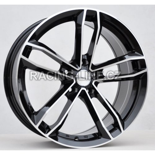 Alu kola Racing Line D5276, 18x8 5x100 ET40, černá + leštění