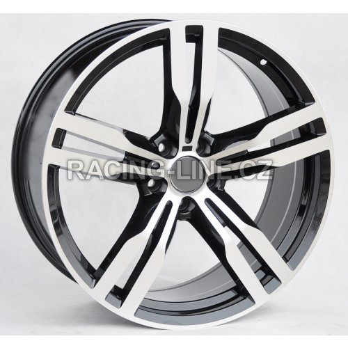 Alu kola Racing Line B5327, 20x8.5 5x120 ET25, černá + leštění