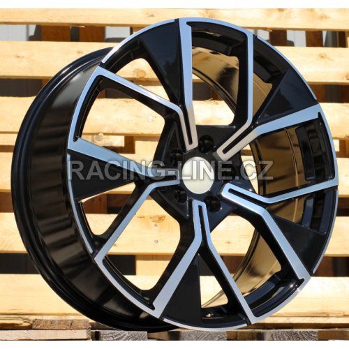 Alu kola Racing Line Y1196, 20x8.5 5x112 ET38, černá + leštění