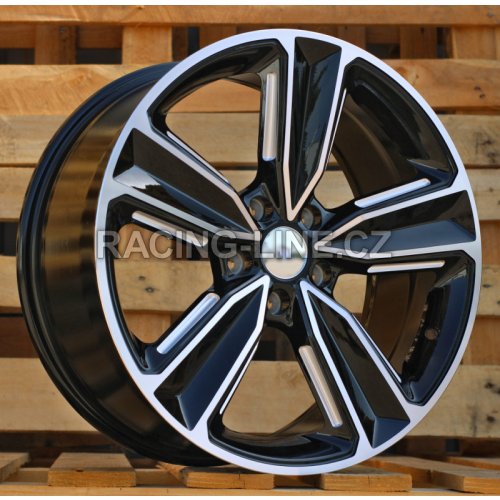 Alu kola Racing Line AU016, 18x8 5x112 ET40, černá + leštění