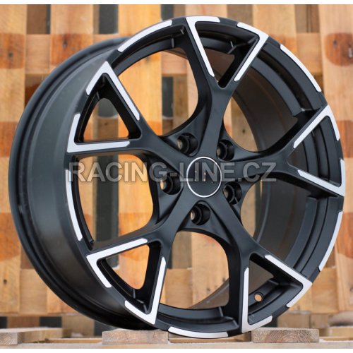 Alu kola Racing Line 3S5997, 18x8 5x112 ET39, Černá matná + leštění