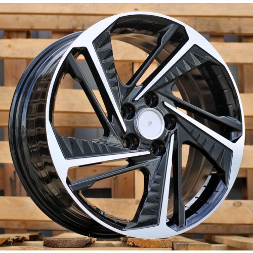 Alu kola Racing Line A5895, 17x7 5x114.3 ET49, černá + leštění