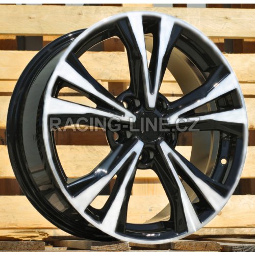 Alu kola Racing Line A5832, 18x7 5x114.3 ET40, černá + leštění