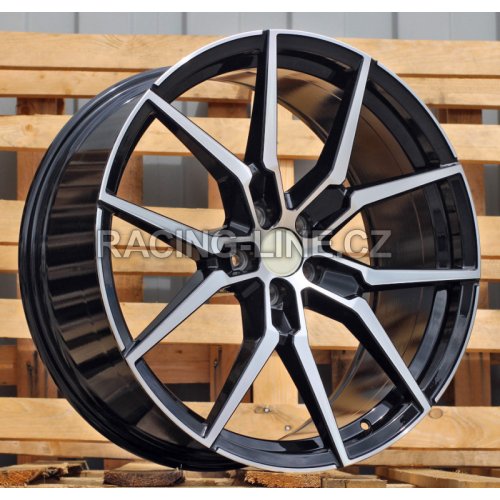 Alu kola Racing Line I5628, 21x9 5x108 ET38.5, černá + leštění (zátěžová)