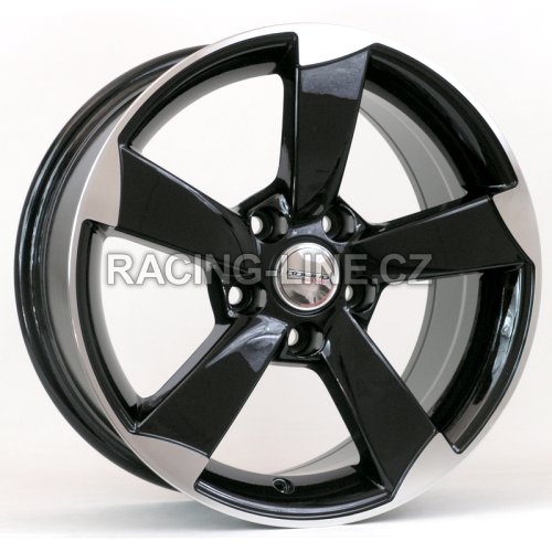 Alu kola Racing Line BK217, 18x8 5x112 ET45, černá + leštění