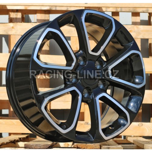 Alu kola Racing Line I5319, 18x8 5x127 ET50, černá + leštění