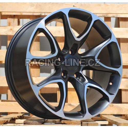 Alu kola Racing Line B1790, 20x9 5x127 ET40, Černá matná + leštění