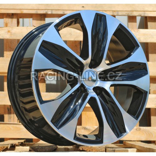 Alu kola Racing Line D2054, 18x8 5x114.3 ET35, černá + leštění