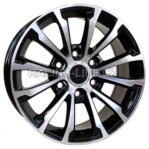 Alu kola Racing Line B1353, 20x8.5 6x139.7 ET30, černá + leštění (zátěžová)