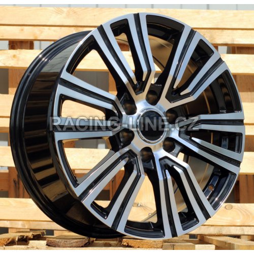 Alu kola Racing Line B1754, 20x8.5 6x139.7 ET25, černá + leštění (zátěžová)