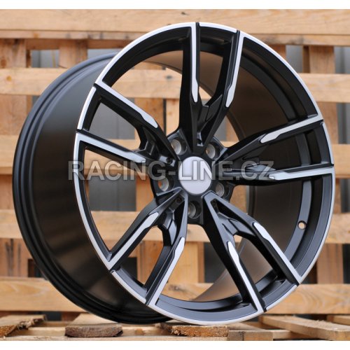 Alu kola Racing Line I5478, 19x9.5 5x112 ET38, Černá matná + leštění