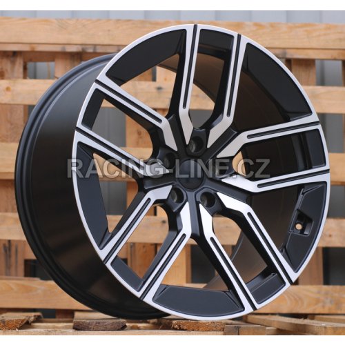 Alu kola Racing Line I5619, 20x8.5 5x112 ET25, Černá matná + leštění (zátěžová)