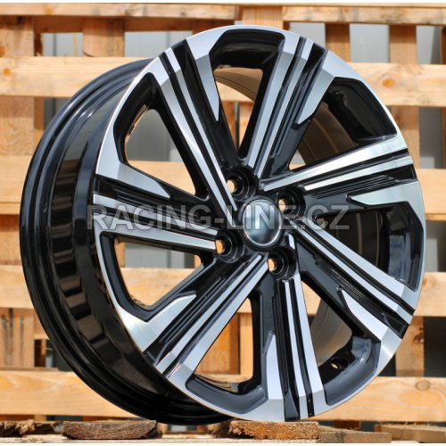 Alu kola Racing Line D1822, 14x5.5 4x100 ET45, černá + leštění