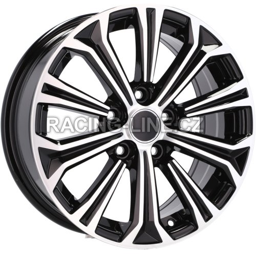 Alu kola Racing Line B5845, 16x6.5 5x100 ET39, černá + leštění