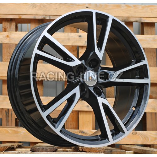 Alu kola Racing Line A043, 19x8 5x112 ET39, černá + leštění