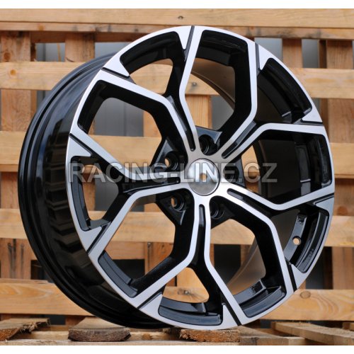 Alu kola Racing Line A056, 18x7.5 5x112 ET51, černá + leštění