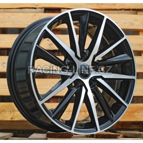 Alu kola Racing Line B5809, 17x7 5x114.3 ET45, černá + leštění