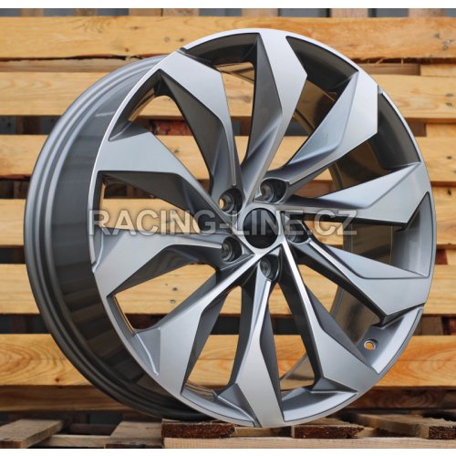 Alu kola Racing Line I1139, 20x8 5x112 ET41, šedivá + leštění