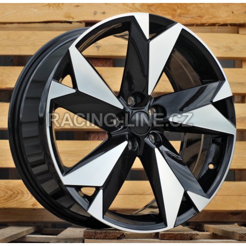 Alu kola Racing Line I5625, 19x8 5x112 ET41, černá + leštění