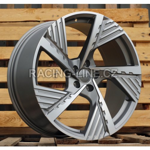 Alu kola Racing Line I5639, 20x9 5x112 ET38, šedivá matná + leštění