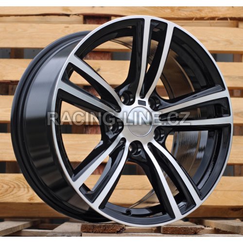 Alu kola Racing Line B5739, 17x8 5x120 ET34, černá + leštění