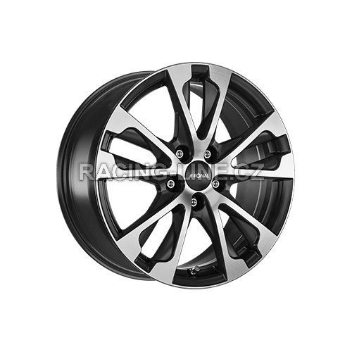 Alu kola RONAL R61, 17x7.5 5x112 ET27, černá matná + leštění (zátěžová)