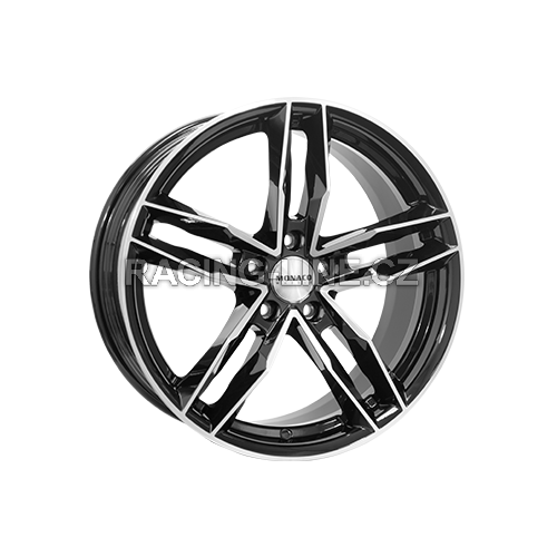 Alu kola MONACO WHEELS RR8M, 17x7.5 5x114.3 ET40, černá lesklá + leštění