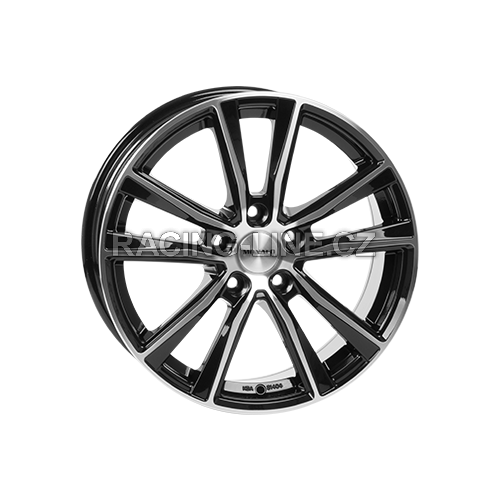 Alu kola MONACO WHEELS MC6, 17x7.5 5x114.3 ET42, černá lesklá + leštění