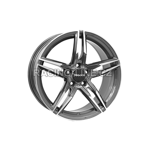 Alu kola MONACO WHEELS GP1, 18x8 5x120 ET35, šedivá + leštění