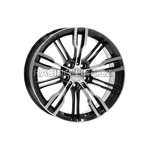 Alu kola MONACO WHEELS GP8, 19x8 5x112 ET27, černá lesklá + leštění (zátěžová)