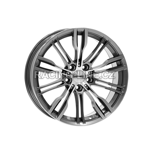 Alu kola MONACO WHEELS GP8, 19x8 5x120 ET42, šedivá + leštění (zátěžová)