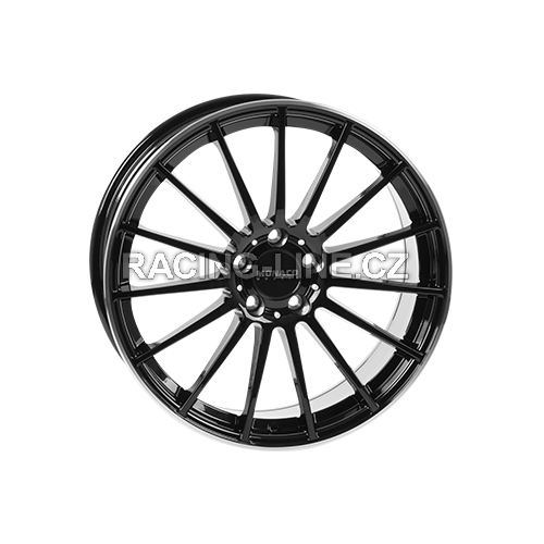 Alu kola MONACO WHEELS MC1, 19x8.5 5x112 ET45, černá lesklá + leštěný límec