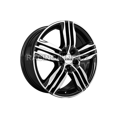 Alu kola RONAL R57, 18x7.5 4x108 ET24, černá lesklá + leštění